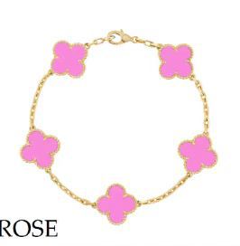Four leaf clover bracelet women's titanium steel light luxury electroplating