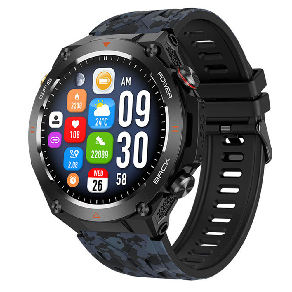 smartwatch Bluetooth call heart rate blood pressure outdoor 1.45 inch men's altitude