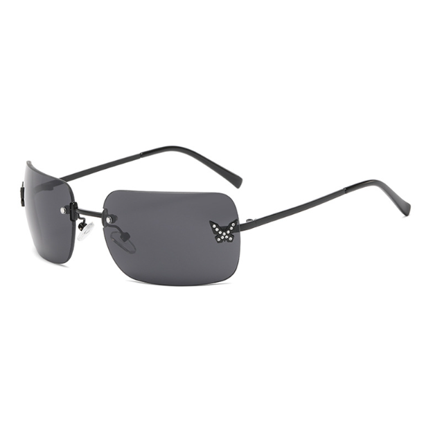 Frameless Diamond Sunglasses High Sense Square Frame Fashion