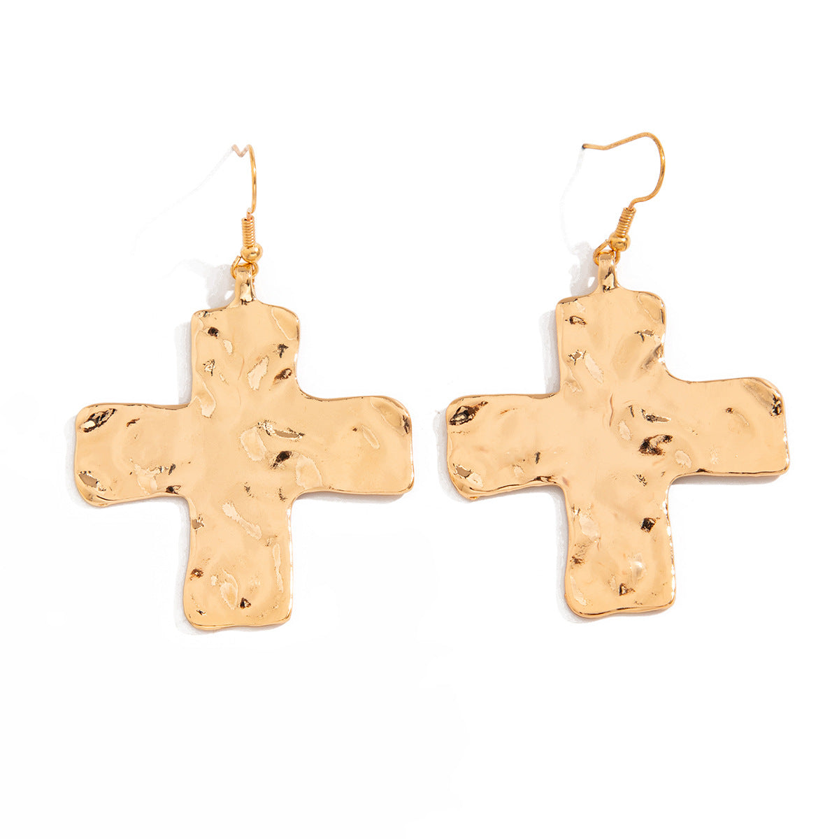 Exaggerated Cross Earrings Geometric Metallic Earrings Hot Selling