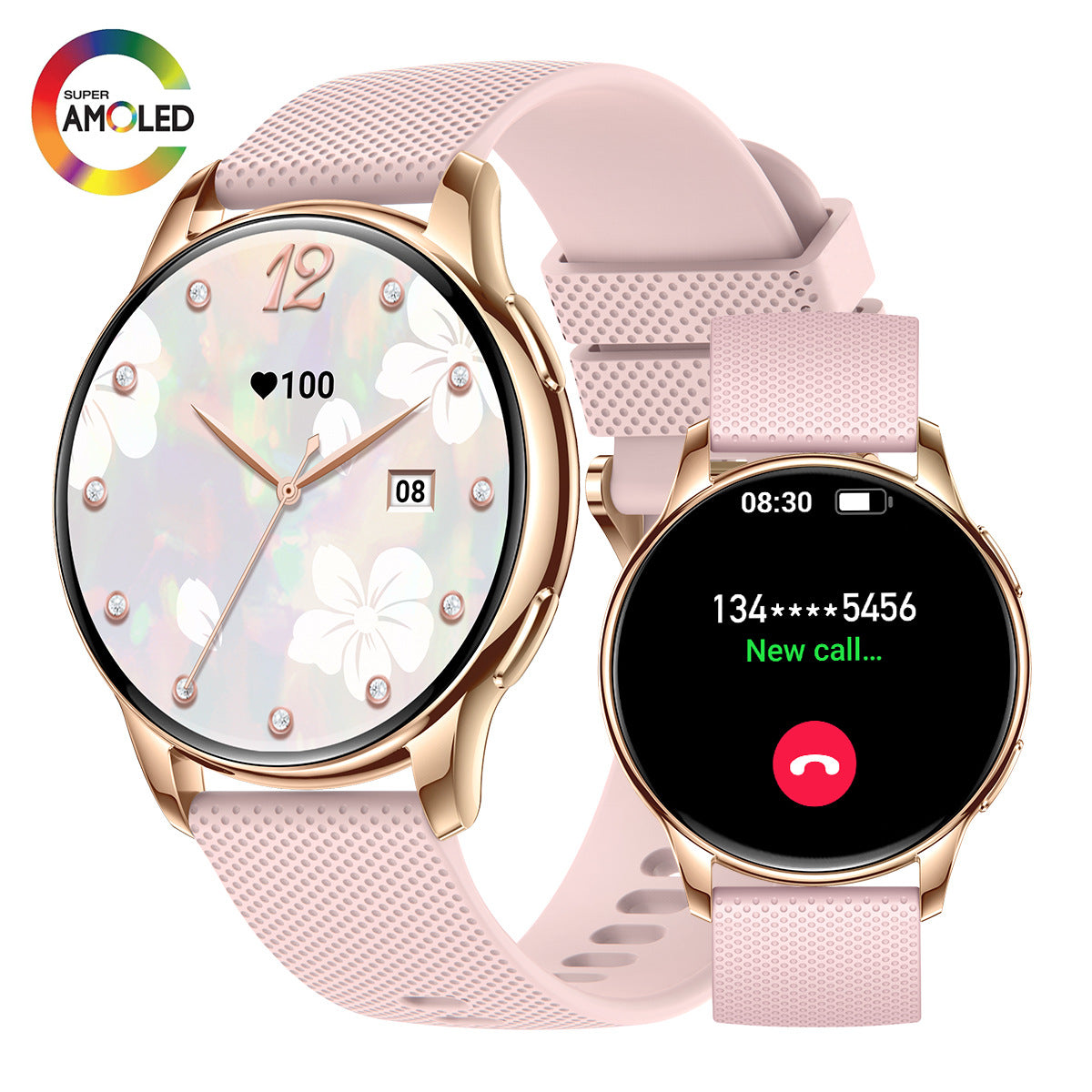 Women Smart Watches Bluetooth Phone  Monitor Calories Pedometer Bracelet Wristband