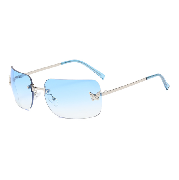 Frameless Diamond Sunglasses High Sense Square Frame Fashion