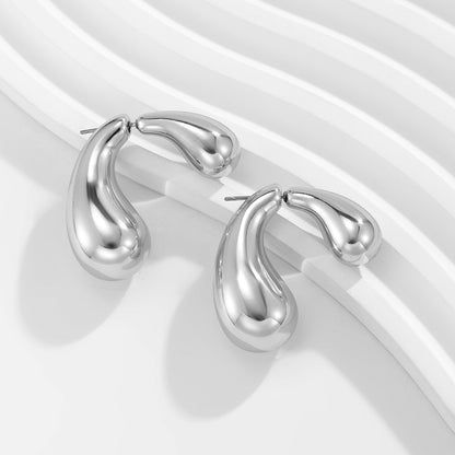 Ins Splicing Detachable Double comma Earing Fashionable Simple Style Irregular Earrings