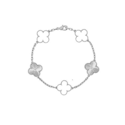 Four leaf clover bracelet women's titanium steel light luxury electroplating
