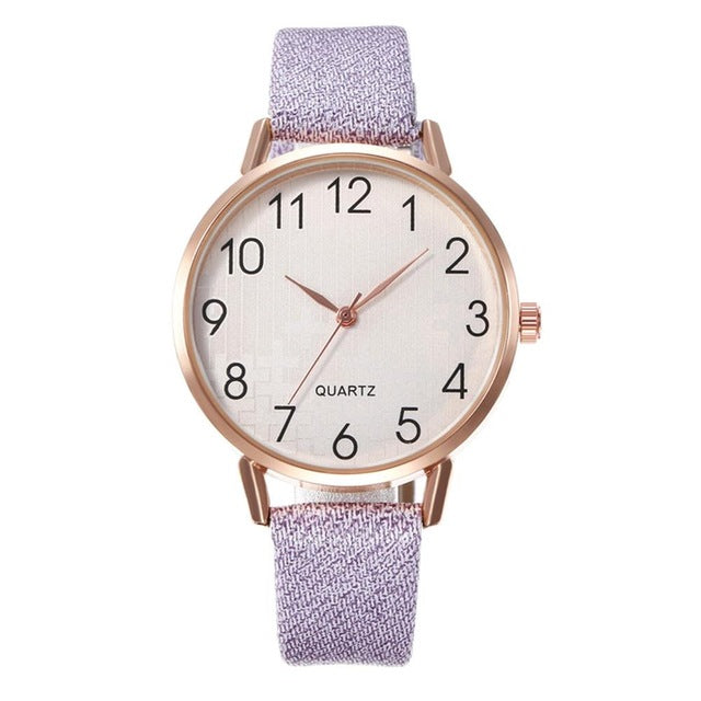 Simple Number Dial Ladies Watches Leather Strap Quartz Women Watch NEW Fashion Female Wristwatch Montre Femme Zegarek Damski A30