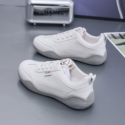Lace Up Round Toe Flat Athletic