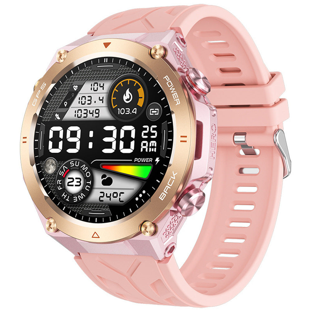 smartwatch Bluetooth call heart rate blood pressure outdoor 1.45 inch men's altitude