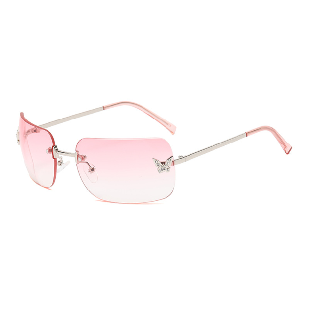 Frameless Diamond Sunglasses High Sense Square Frame Fashion